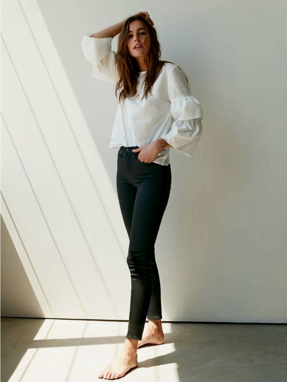 Madewell Black Denim Straight-Leg Jeans